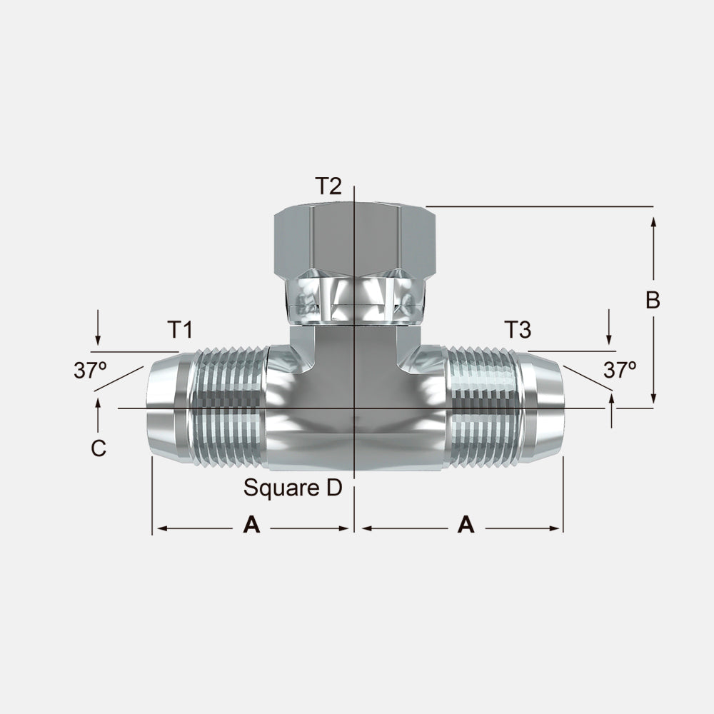 H872-FS Adaptador Macho Flared - Hembra Flared Giratoria